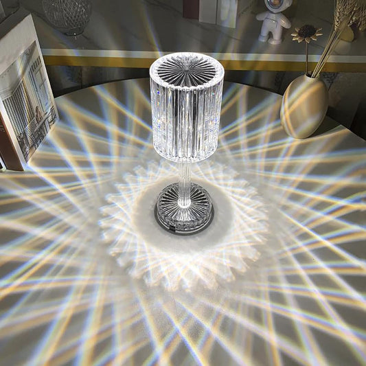 Lámpara de mesa de cristal con luz. CRISTALED